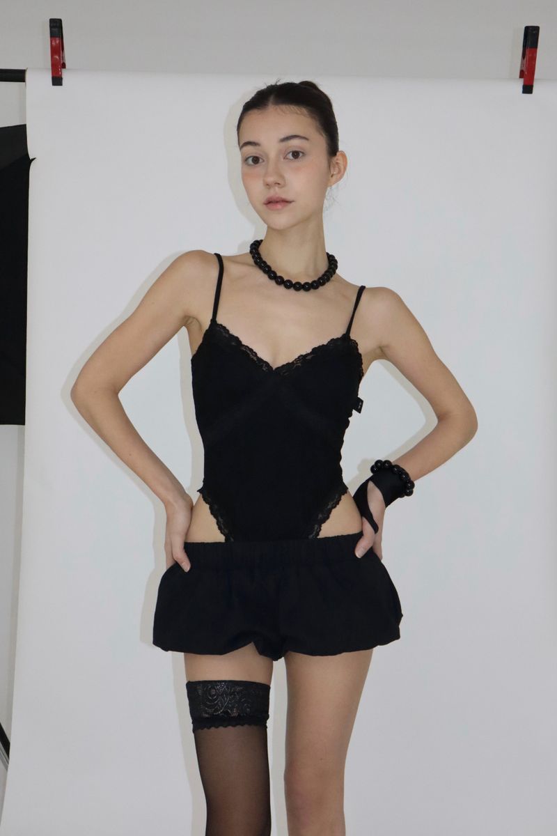 LOMANTIC LACE BODY SUIT [BLACK]
