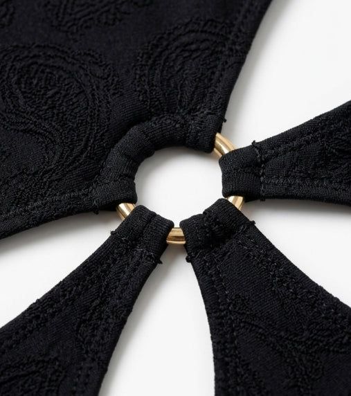 Flower one piece bikini