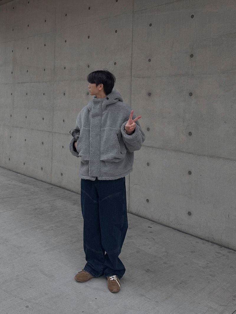 ASCLO ウェーブラインプットデニムパンツ (2color)