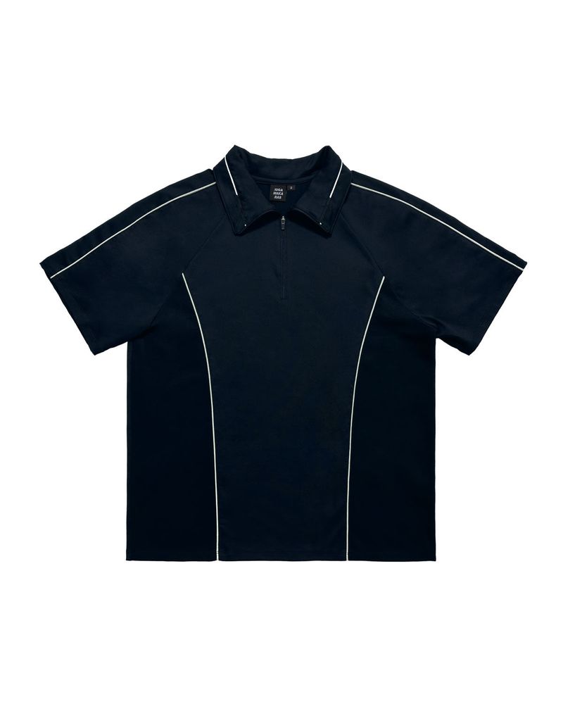 IUGAMAKARAS（イウガマカラス）の「Piping Half Zip-Up Jersey (Navy)（Tops）」