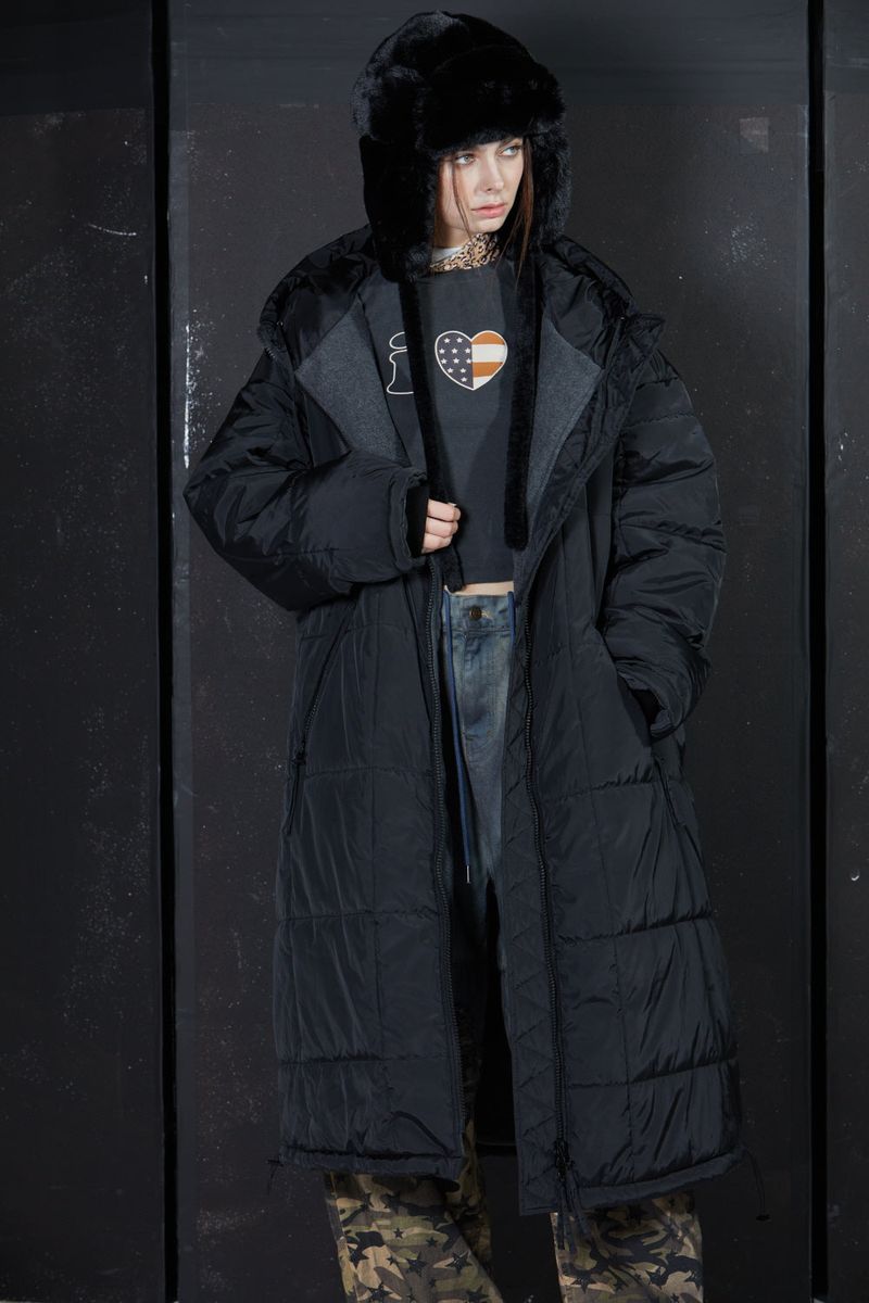 GL LONG PADDING -BLACK
