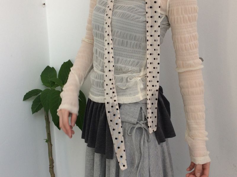 chiffon dot scarf