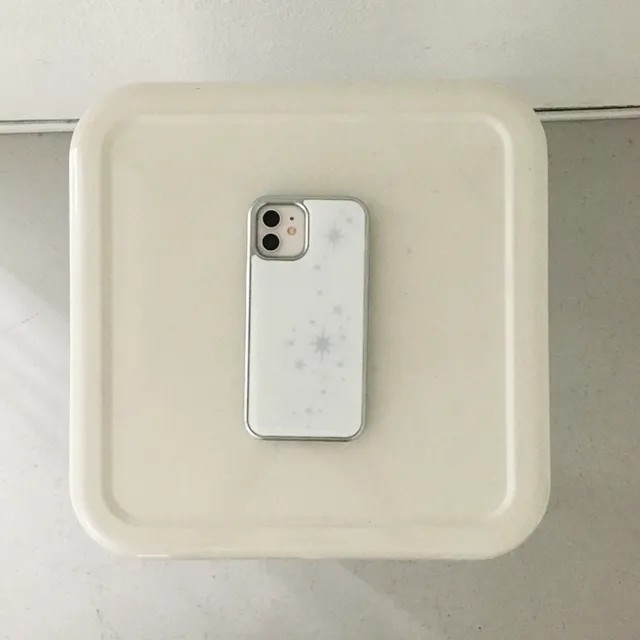 Light and stars in gray silver epoxy case