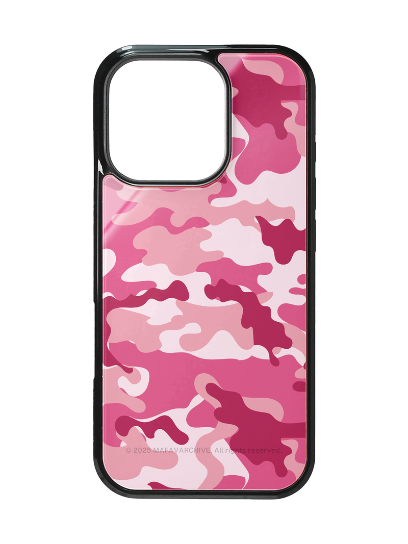 pink camo glass case