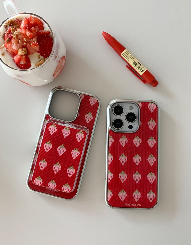 [MADE] ストロベリー MagSafe対応 iPhoneカードウォレット