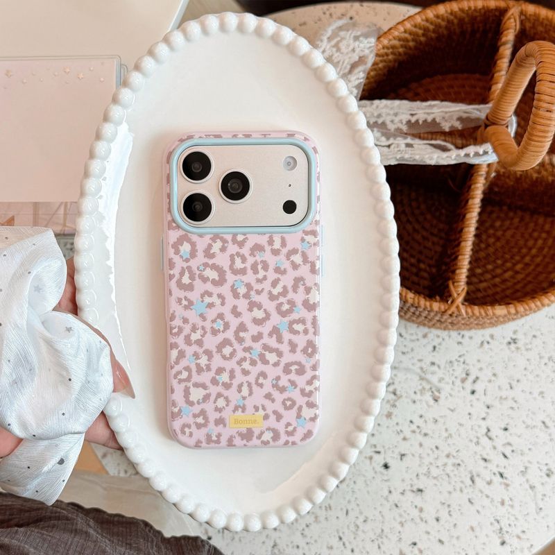 Leopard Star Glossy iPhone Case