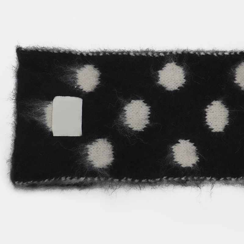 Rolls Dot Color Angora Fur Scarf