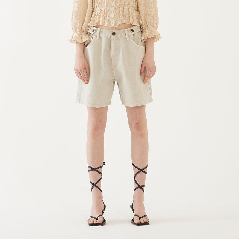 EXTENDER DENIM SHORTS (CREAM)