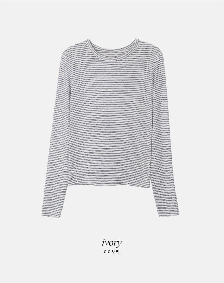 DN Border Round Slim Warm T-shirt (5color)