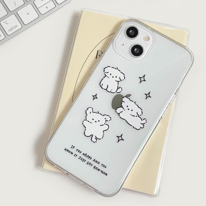 [Gel-hard] Fluffy twinkle puppy Phone case