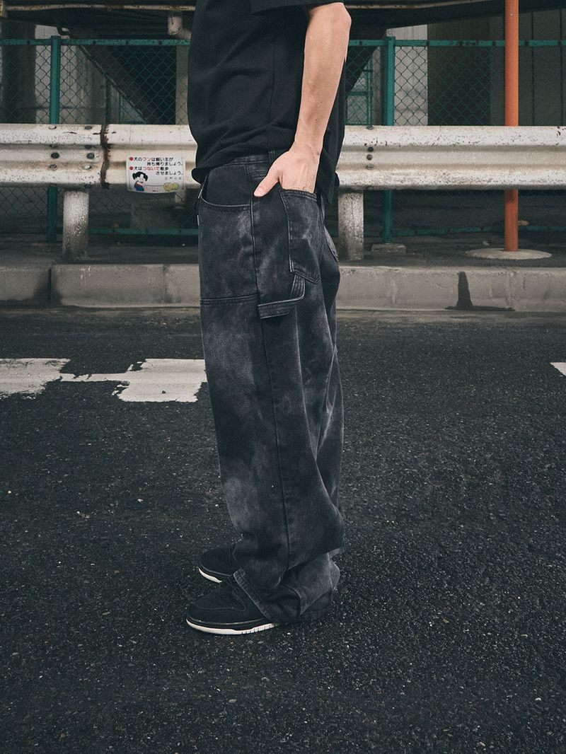 WORK WIDEFIT DENIM PANTS PIGMENT BLACK