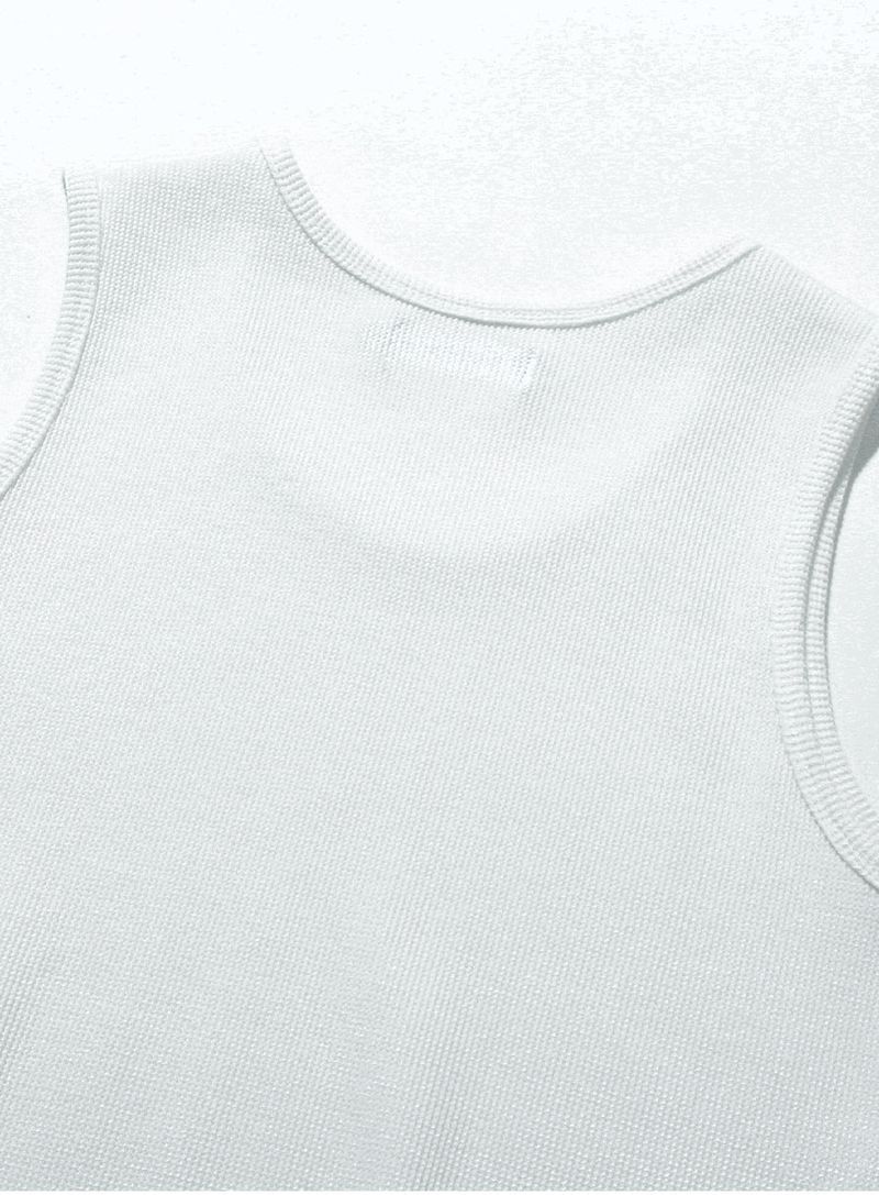 Logo Plate Basic Sleeveless__White