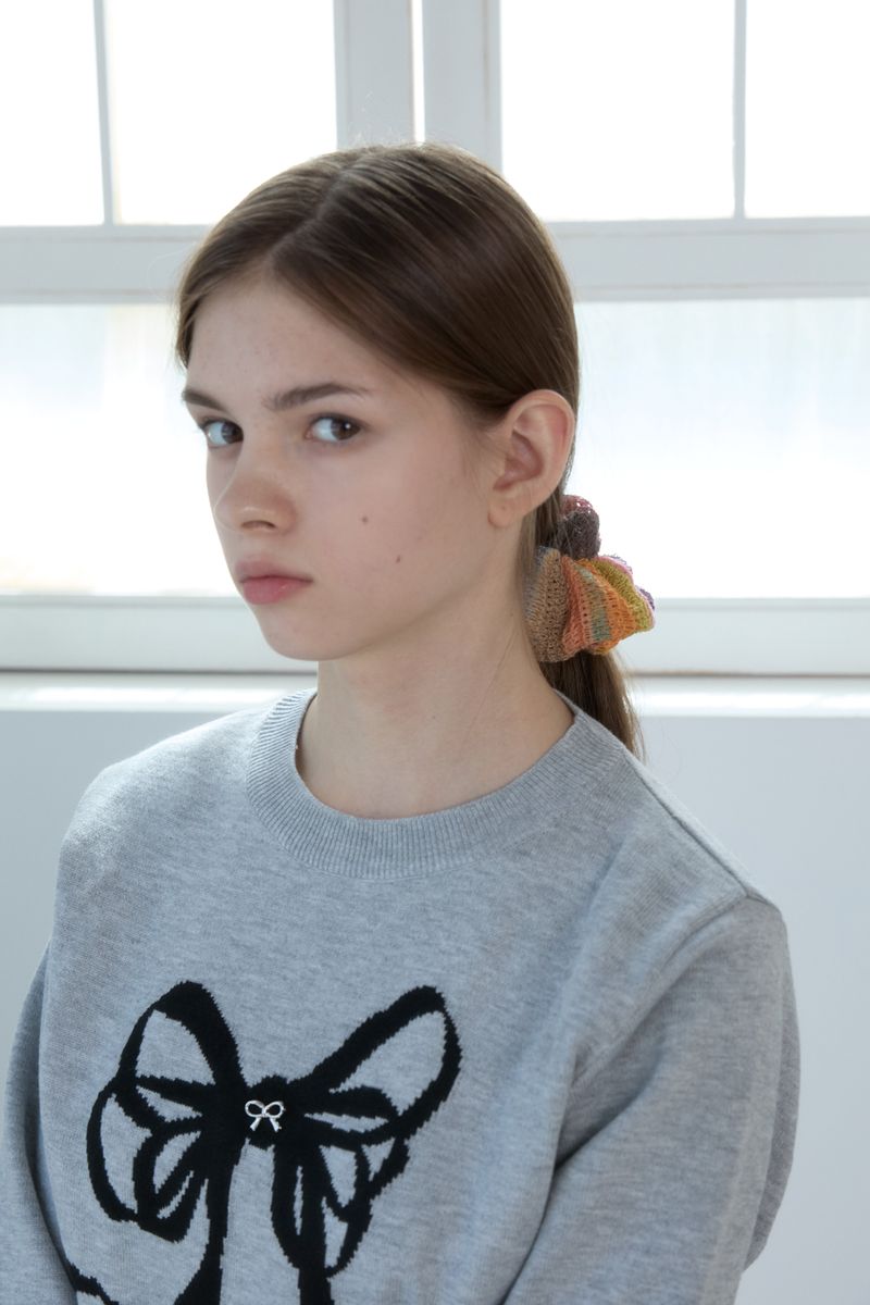 ［2EA 1SET］RETRO KNIT SCRUNCHIE