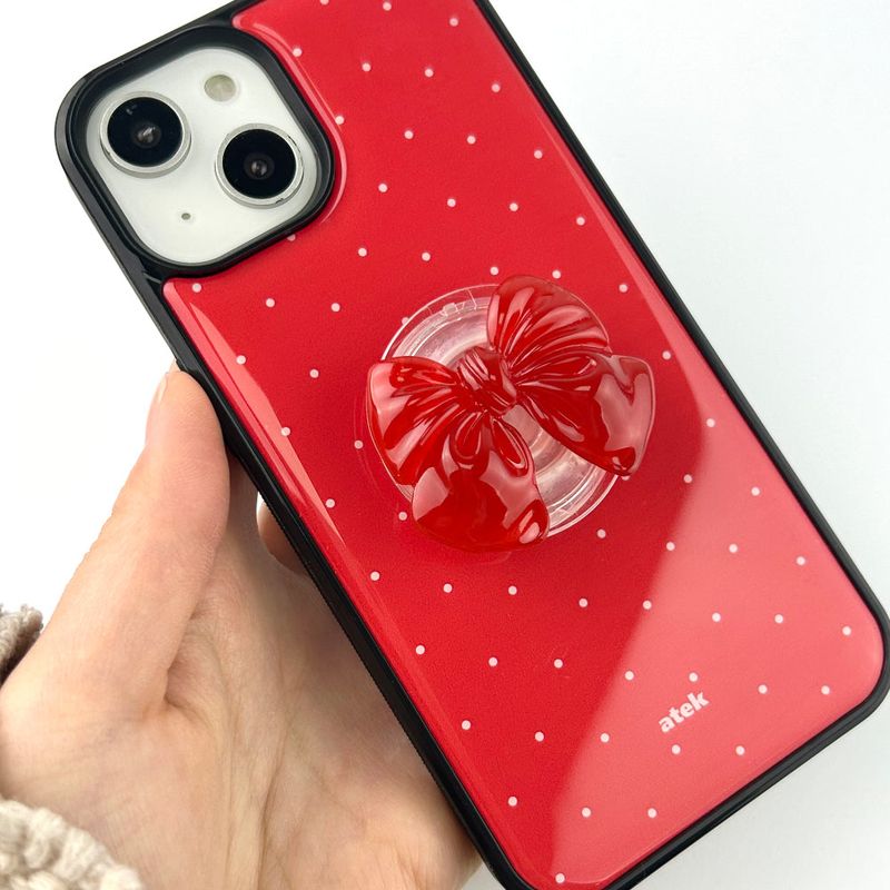 Red Dot Epoxy Bumper Case(Black)