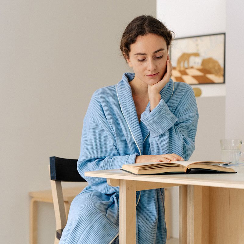 Waffle robe (3color)
