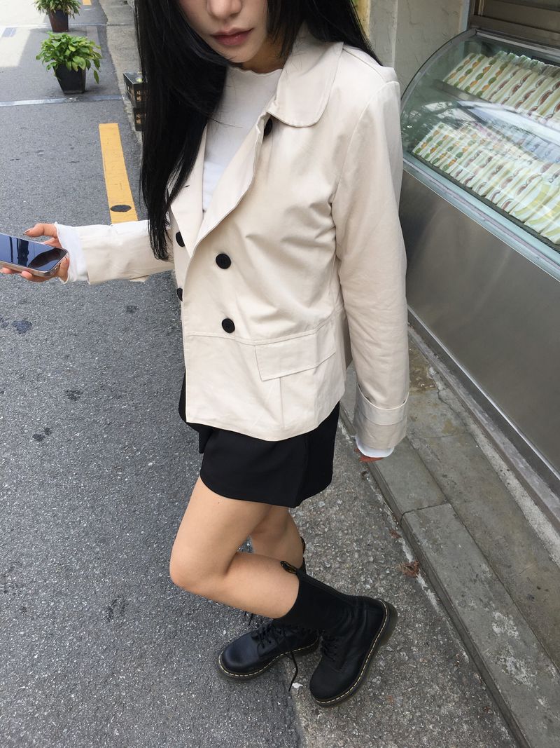 Ner Double Short Trench Jacket (2c)