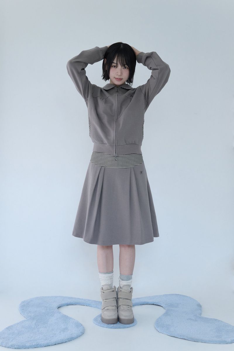 MINI CHECK SWEAT JK BEIGE