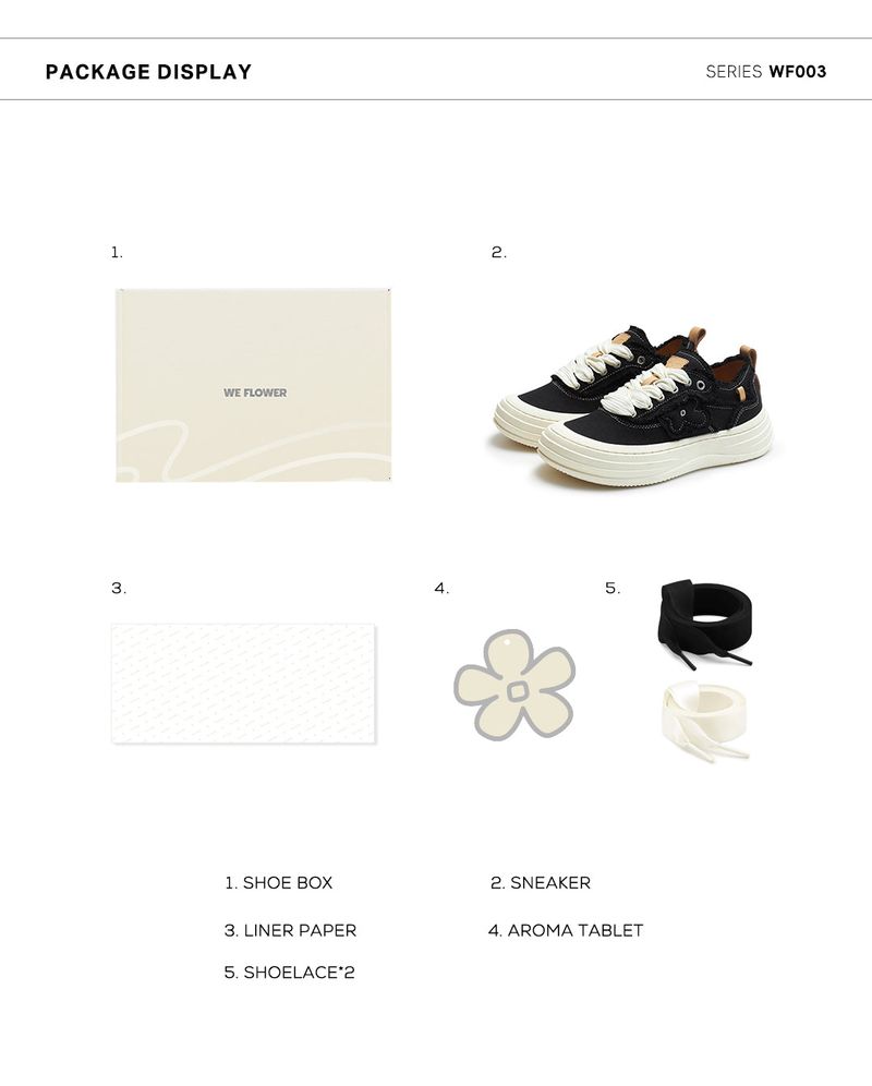 WE FLOWER Fashionable New Tassel Thick-Soled Wave Shoes - Black Mary Jane