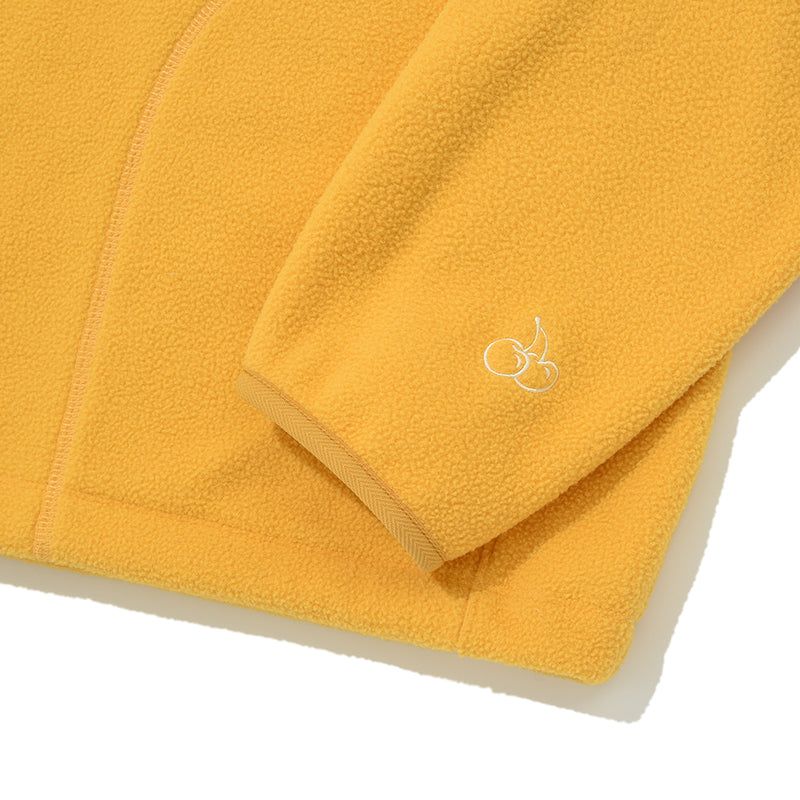 HALF ZIP UP FLEECE TOP [MUSTARD]