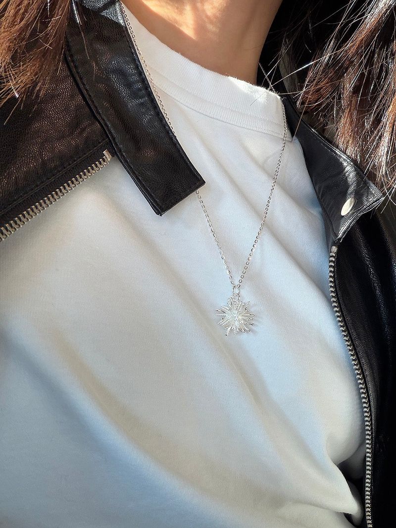 [925silver] Fringe pendent necklace