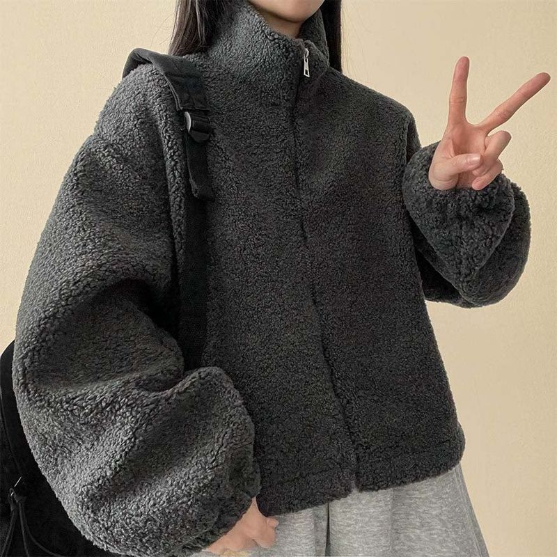 Pelo Thick Dumble Fleece Zip-Up Jumper