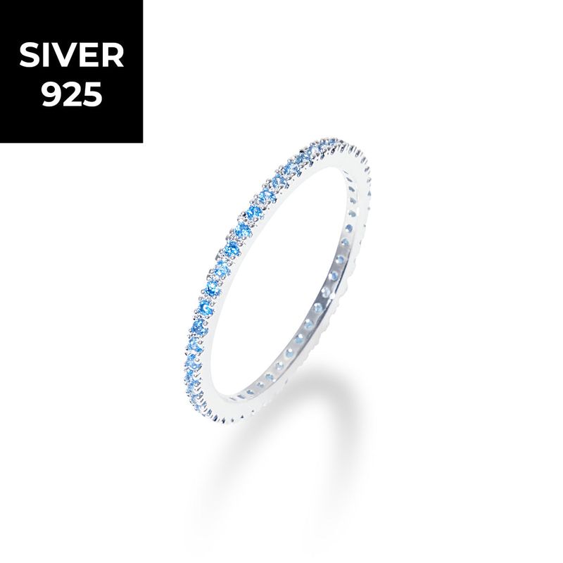 [S925] 1MM Sky Tennis Rilng (silver)