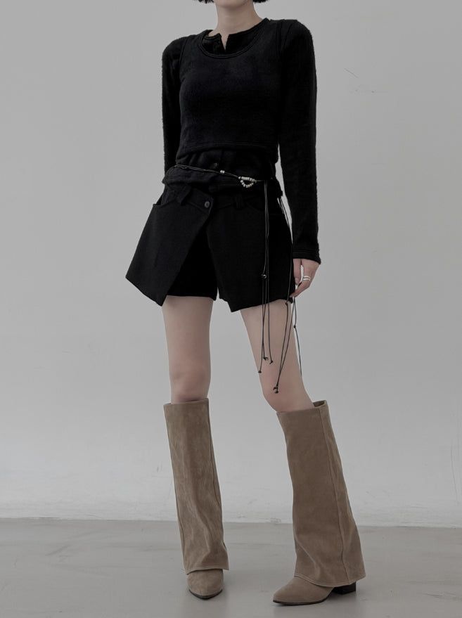 Bude Fur Sleeveless Cardigan Set