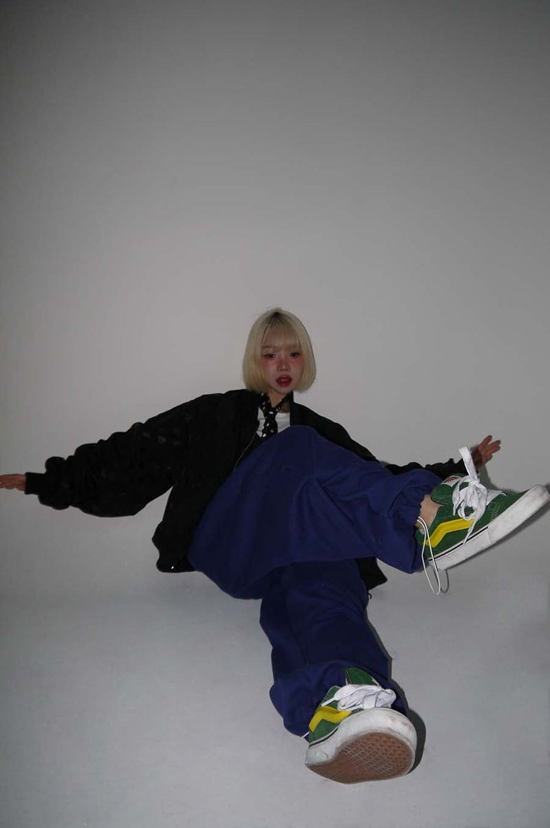 2WAYストリングパンツ_BLUE ( FLEECE.ver)