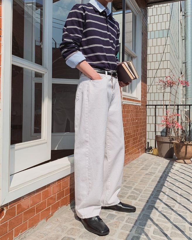 Fate Semi-Wide Cotton Pants