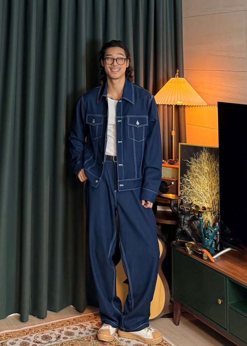 Stitch Bijou Denim Pants 3COLOR