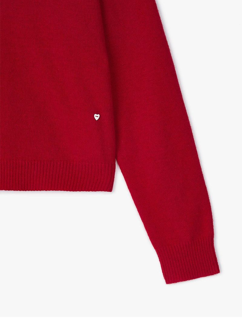 WOOL V-NECK KNIT (RED)
