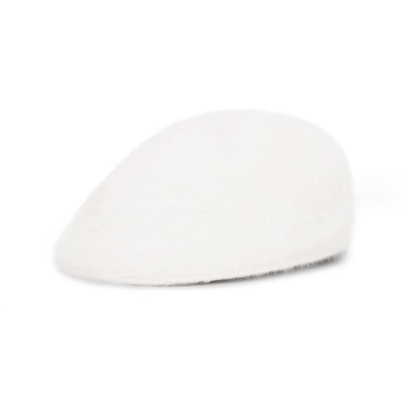VA Stud Angora Hunting Cap / Ivory
