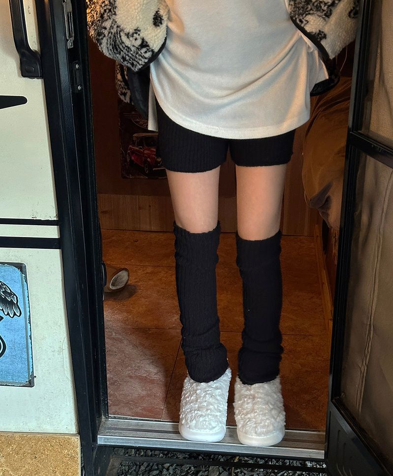 ribbed knitwear oversized socks leg warmer