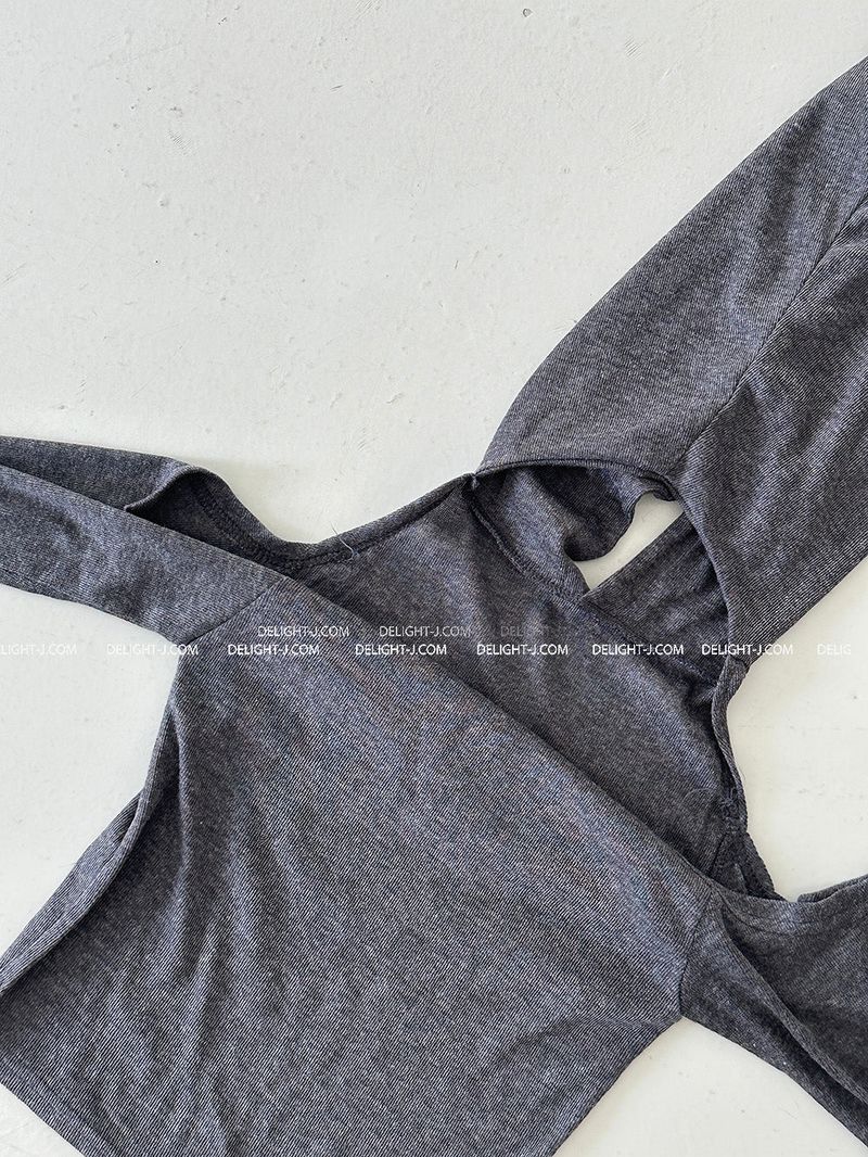 Hooded Shoulder Slit Backless T-shirt