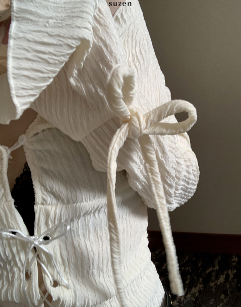 Miina Shirring Ribbon Blouse