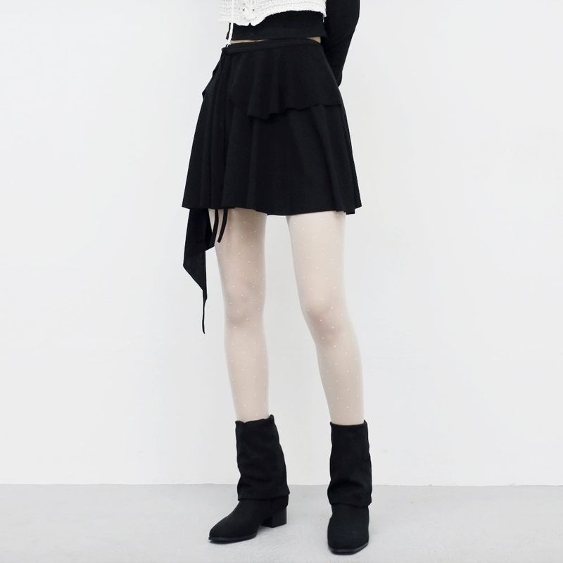 Kehi unbalanced mini skirt