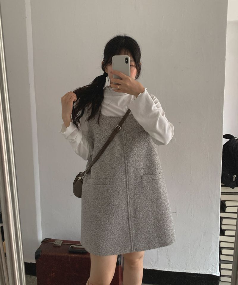 Winter Bouclé Bustier Mini Dress
