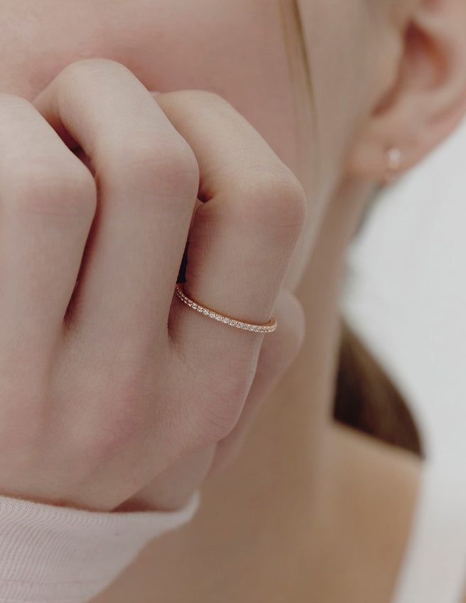 26SS★ Truly Essence 14K Full Pave Ring