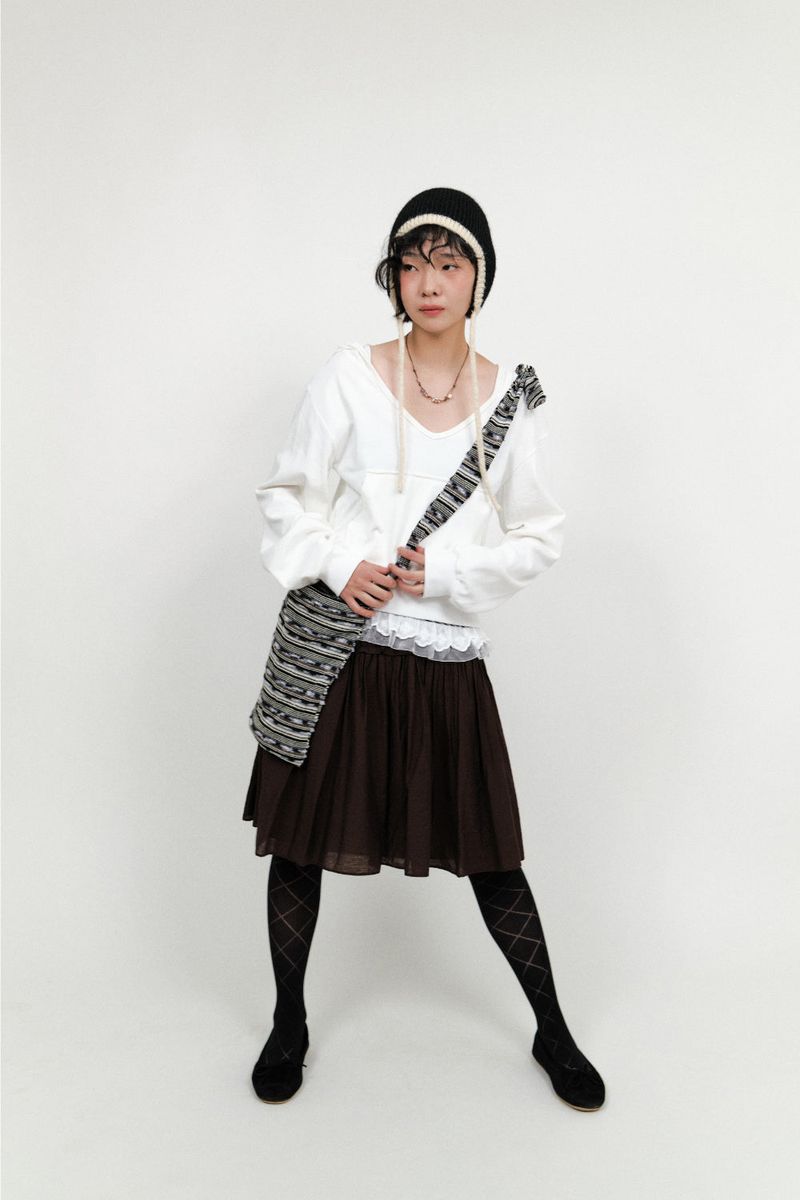 Toggle Bar Knit Crossbody Bag (2color)