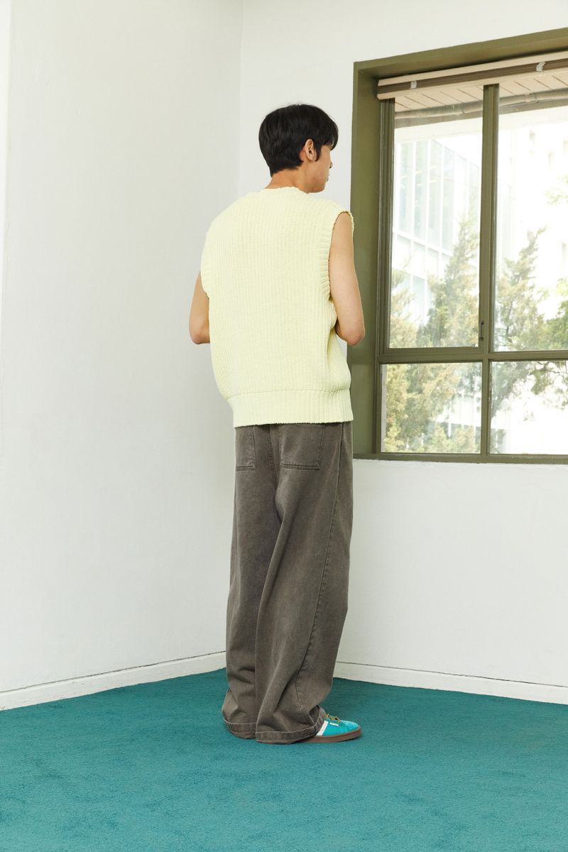 ALARM MIX KNIT VEST LEMON_MAN