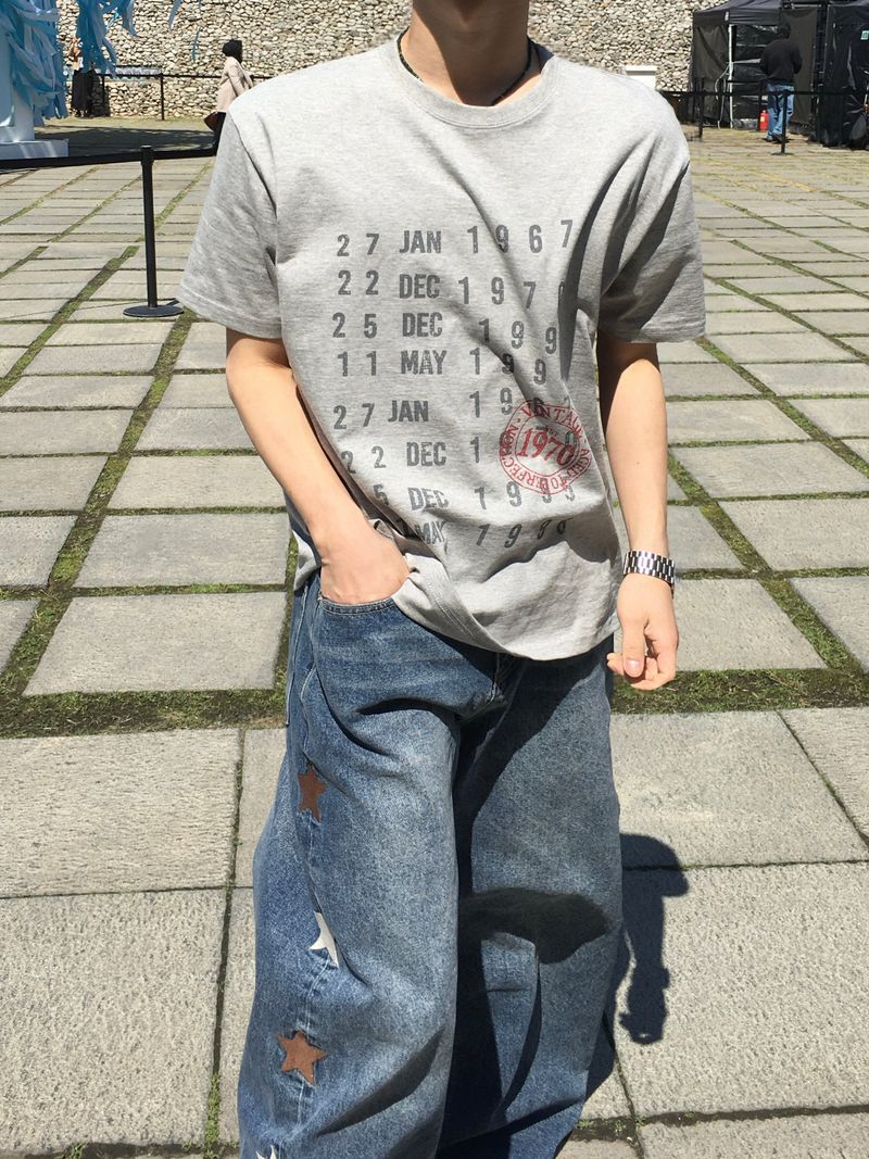 Kaz Star Embroidered Wide Denim Pants