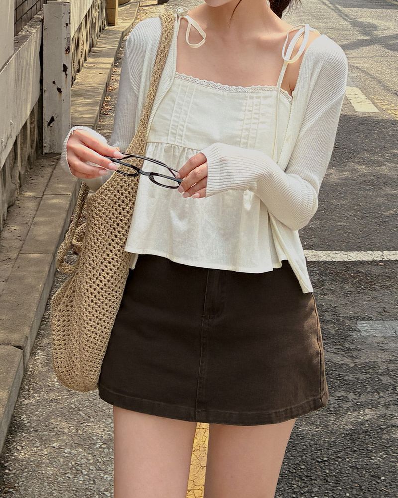 Celo cotton mini skirt