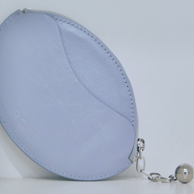 ball chain egg card wallet (blue)