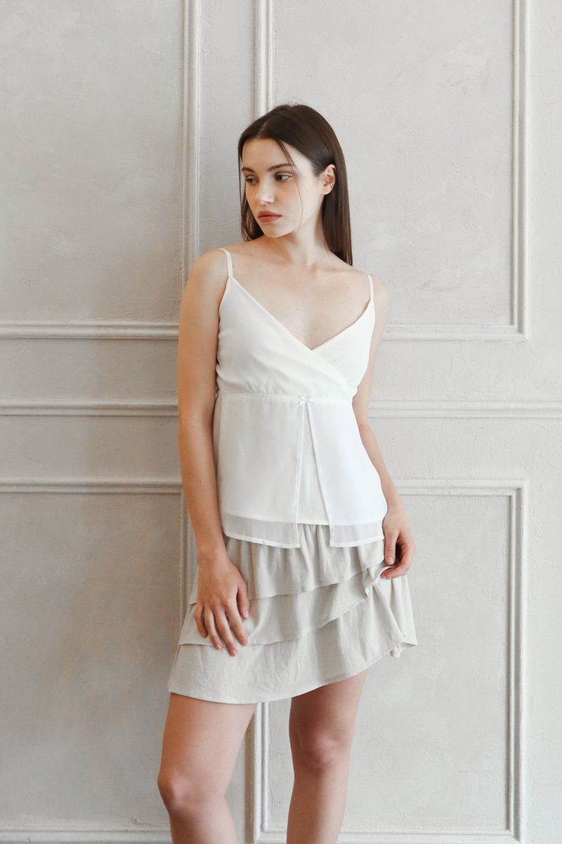 Ariel flare skirt (beige)