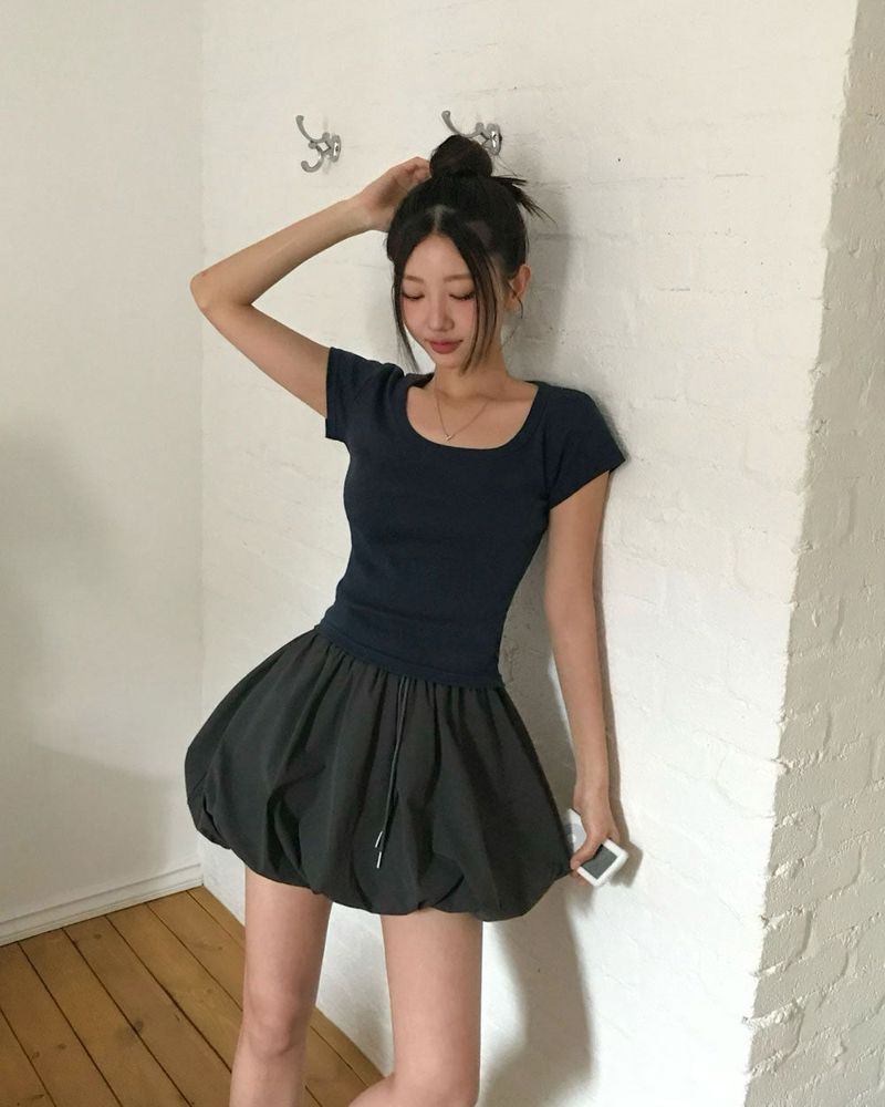 [MADE/3color] Dive, pumpkin fluffy miniskirt
