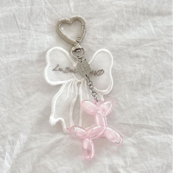 RIBBON BUBBLY KEYRING (PINK)