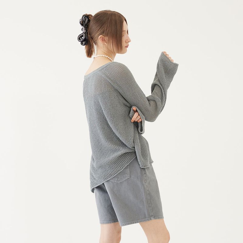 TMO BY 13MONTH（ティーエムオーバイサーティーンマンス）の「RIBBON HAIR CLIP (GRAY)（Hair Accessories）」