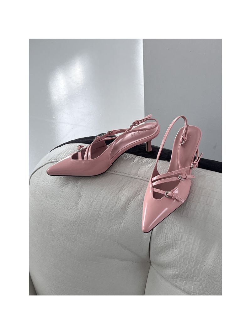 Buckle Oblique Slingback (5colors)