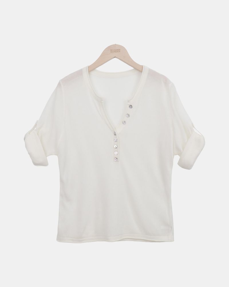 Hirem Roll-Up 7-Sleeve Knit Top