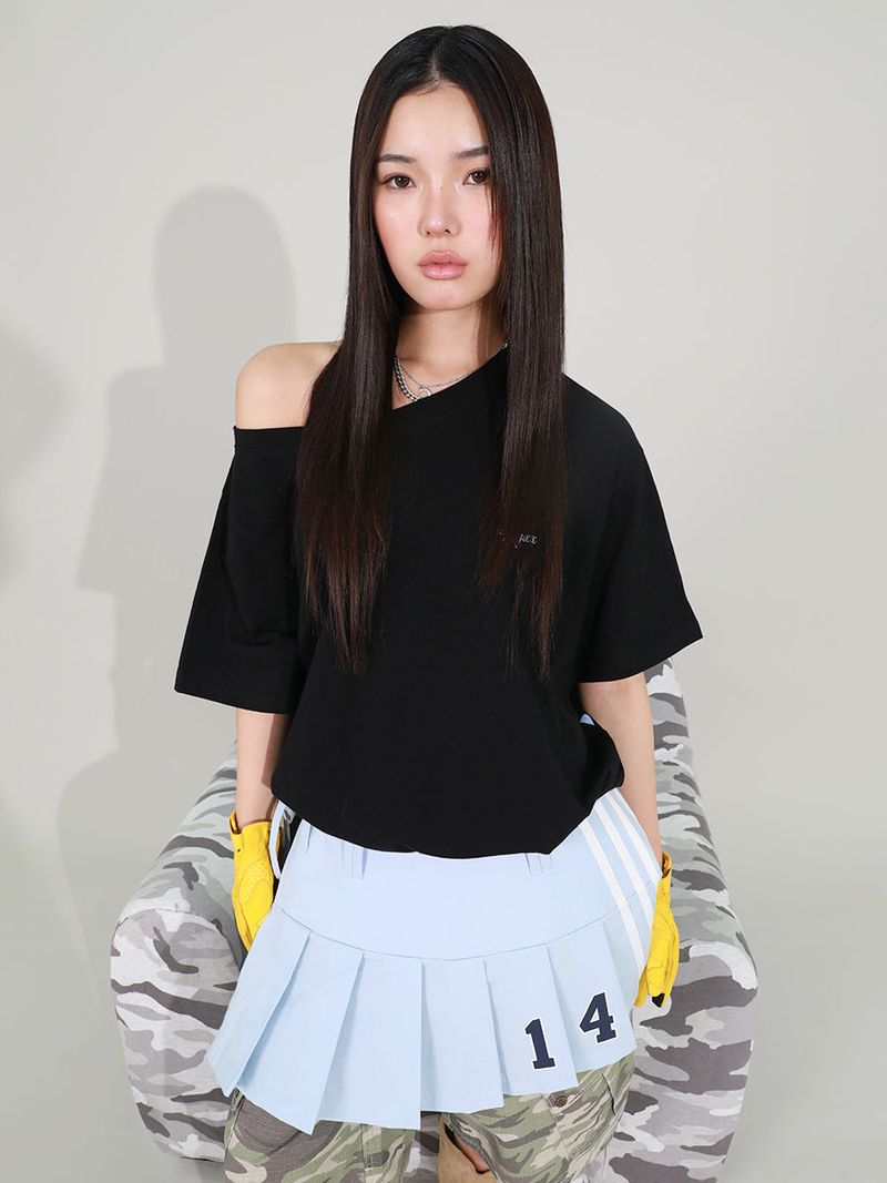 NYXX(エヌワイエックスエックス)の「PLEATS WRAP SKIRT (DENIM)(Skirts)」